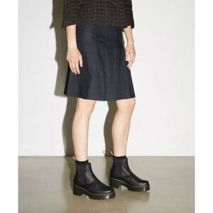 Dr. Martens Rometty Wyoming Leather Platform Chelsea Boots in Black